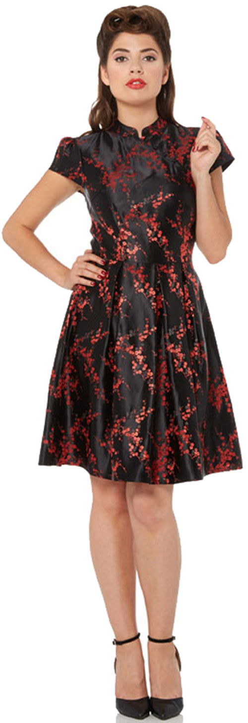 Voodoo_Vixen_ORIENTAL_Cherry_Blossom_Vintage_Floral_Dress_KLEID