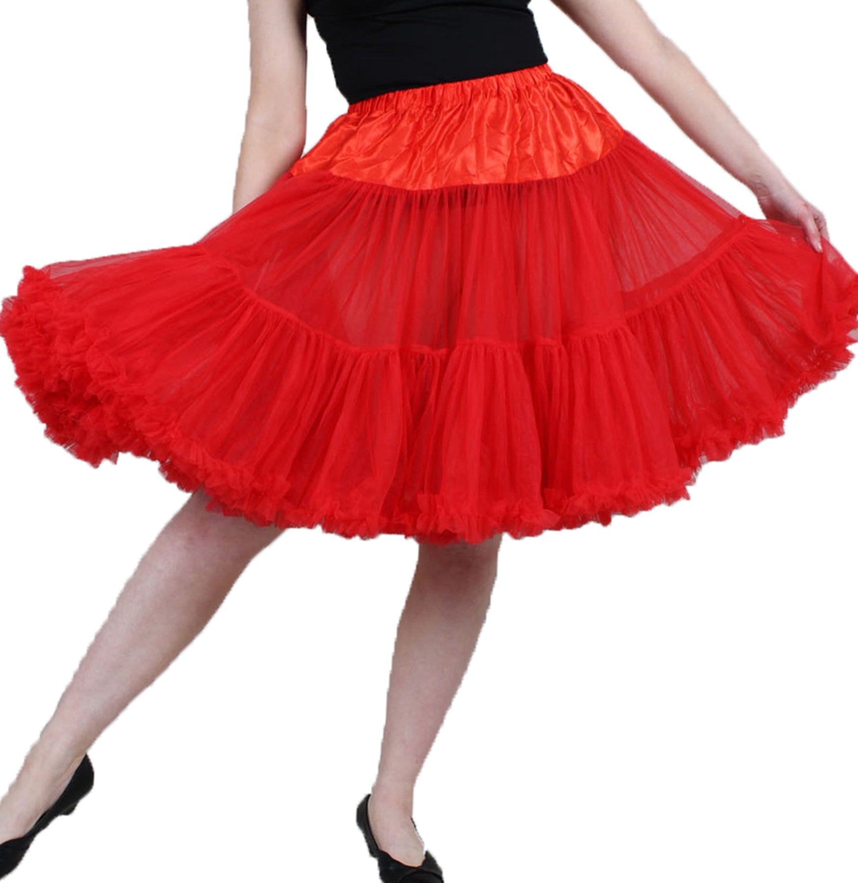 Voodoo_Vixen_PATTI_Vintage_SOFT_50s_Swing_Tuell_Ruffle_Unterrock_PETTICOAT_Rot_killer_kirsche
