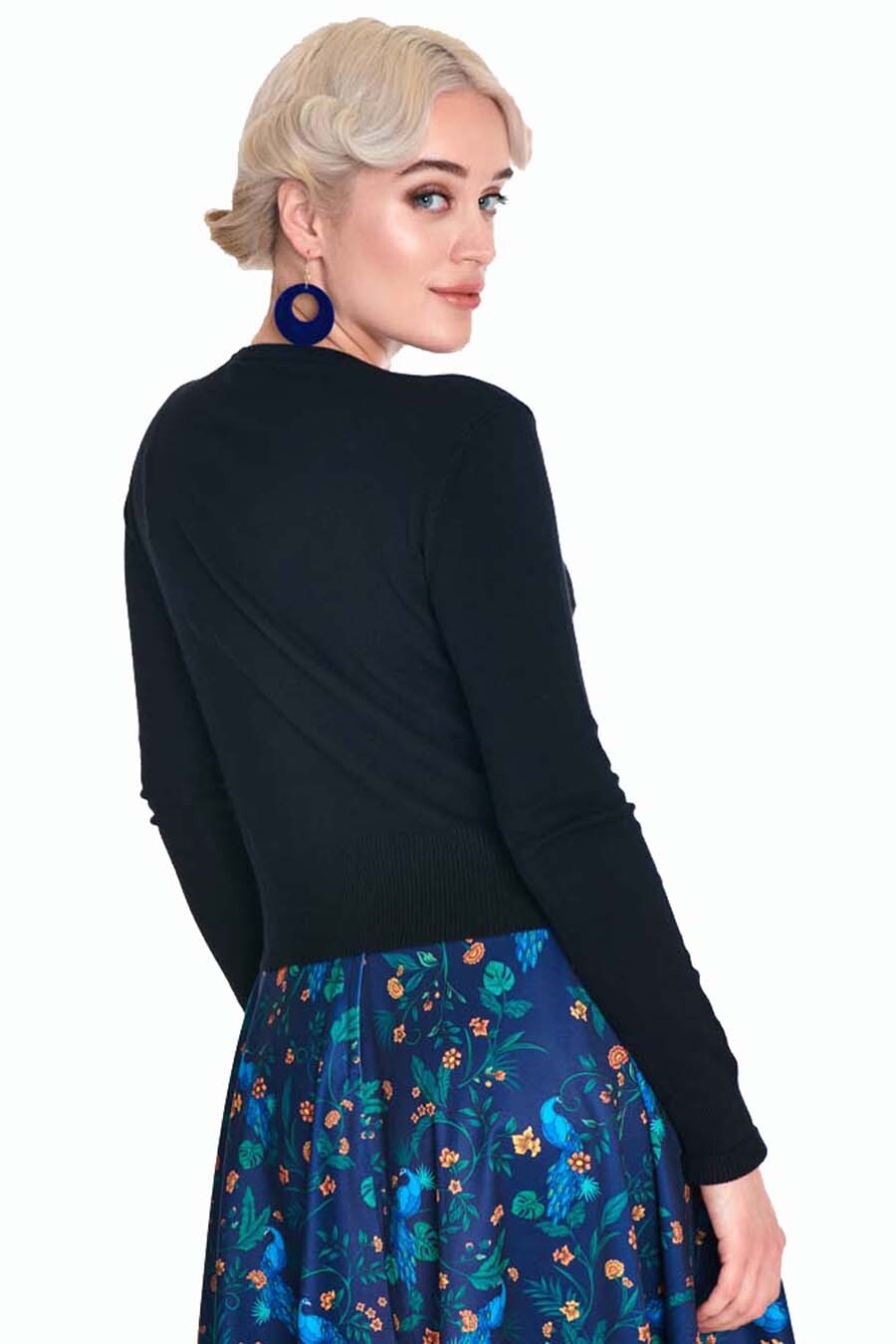Voodoo_Vixen_PEACOCK_FLORAL_50s_Pfau_Blueten_Vintage_50s_Strickjacke_CARDIGAN__Schwarz-5