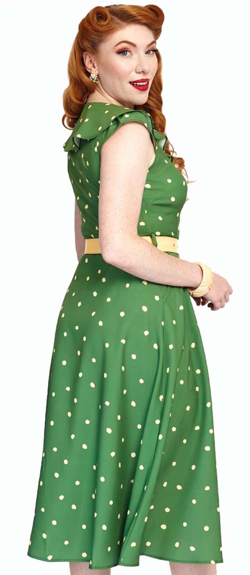 Voodoo_Vixen_POLKA_DOT_Vintage_PUNKTE_VNeck_Ruffle_Collar_SWING_DRESS_Kleid_Minzgrn-5