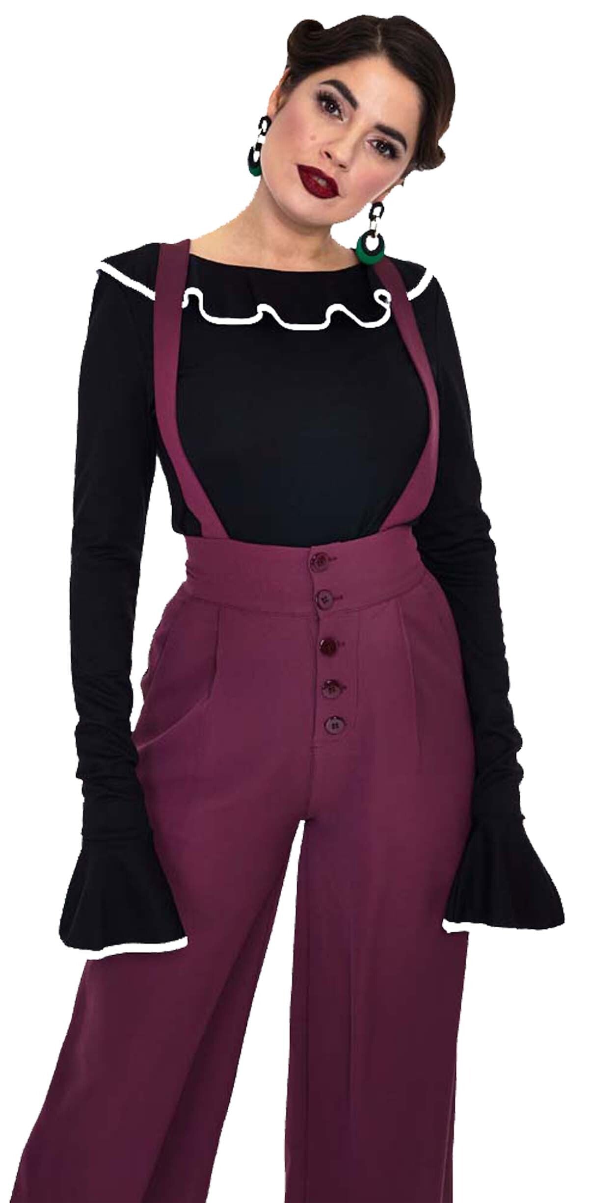 Voodoo_Vixen_PURPLE_VINTAGE_Trger_SUSPENDER_High_Waist_MARLENE_HOSE_Trousers-3