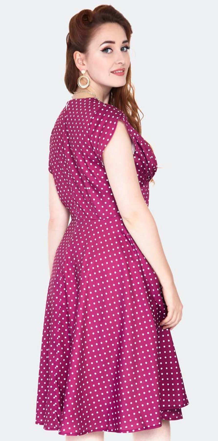 Voodoo_Vixen_Polka_Dots_Punkte_Vintage_V-Neck_DRESS_Kleid_in_A-Linie_killer_kirsche_5k2DNfLTA7wtoO