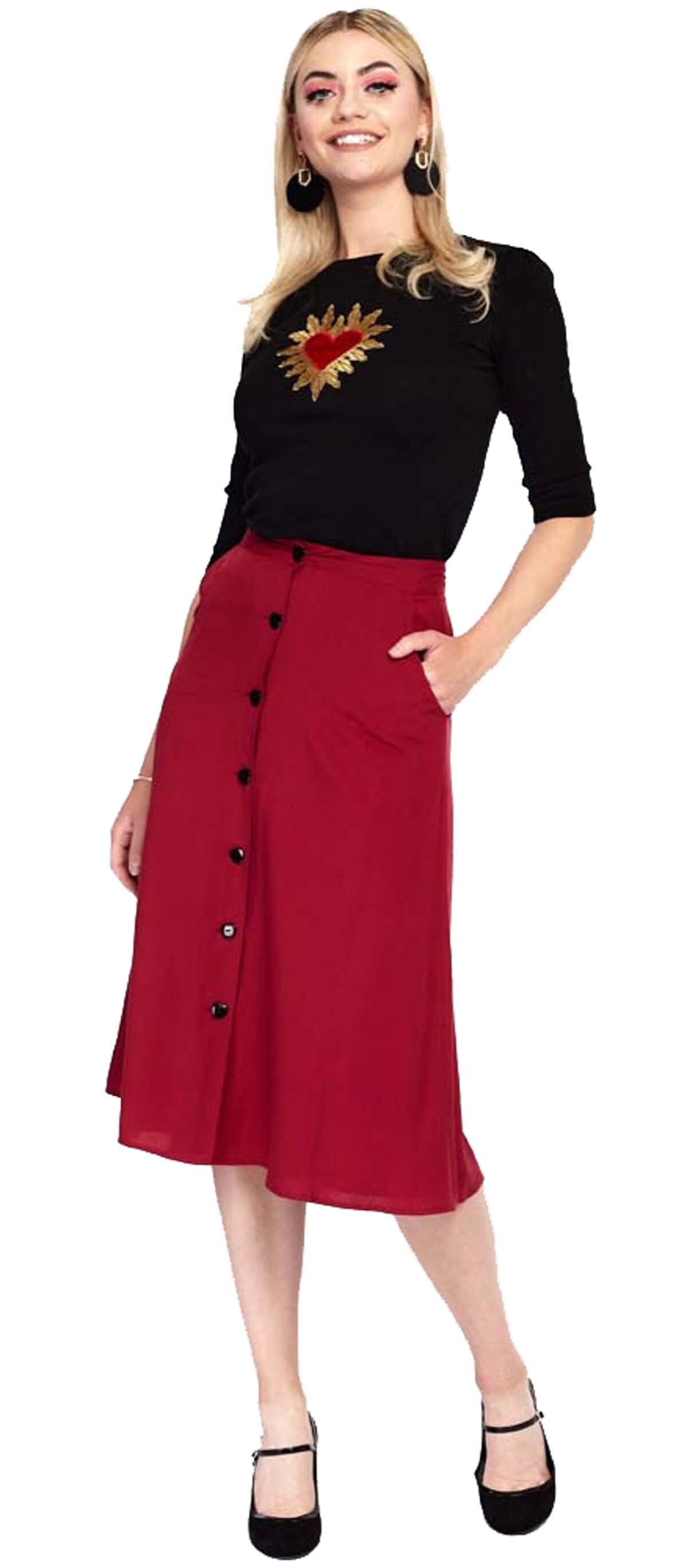Voodoo_Vixen_RED_HEART_Button_Front_50s_ALINIE_ROCK_Midi_Skirt_Rot-10sHaP1rFkLffn