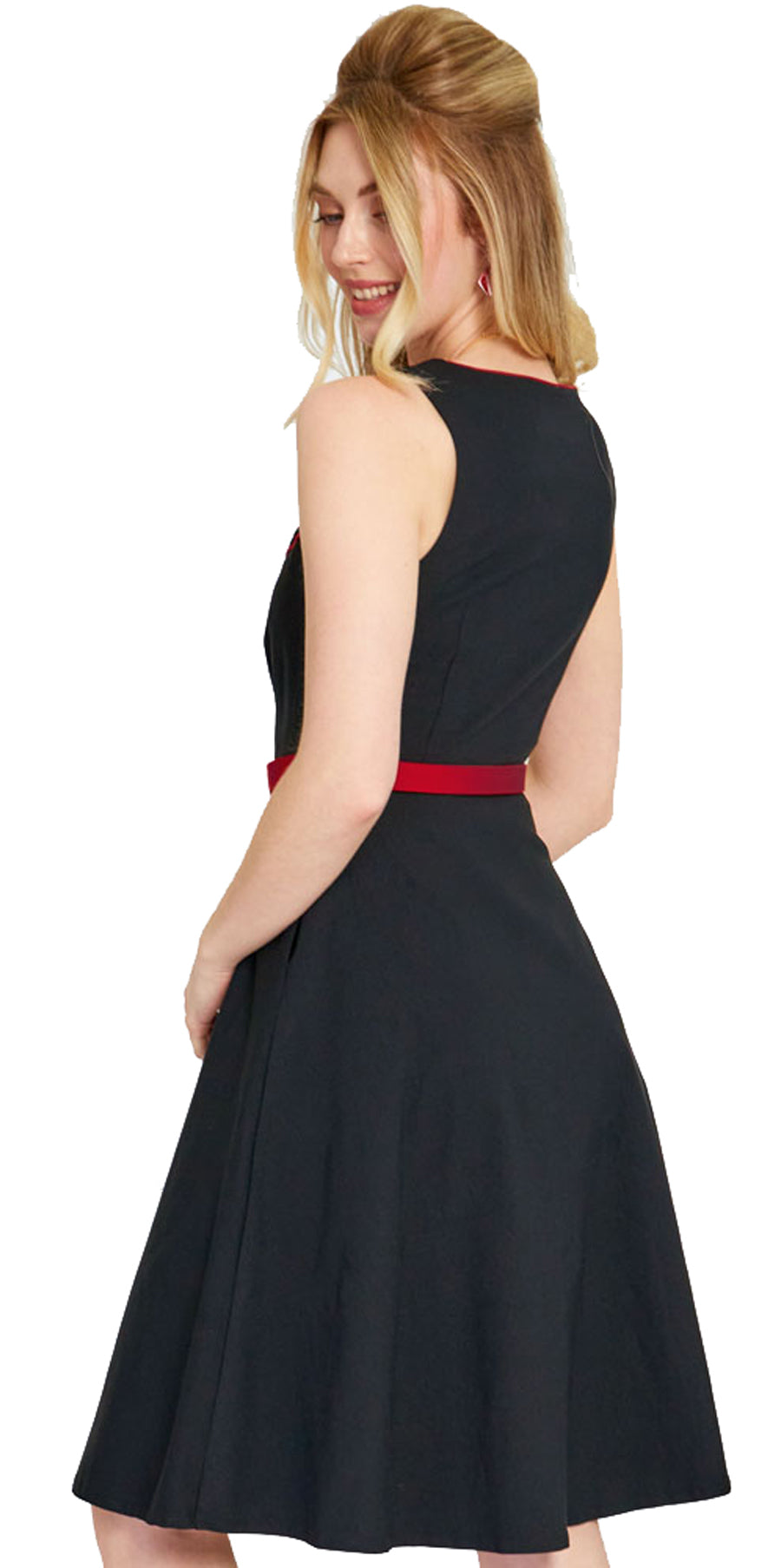 Voodoo_Vixen_ROSE_RODEO_Vintage_Rosen_Buttoned_Flare_DRESS_Western_Kleid__Schwarz-5