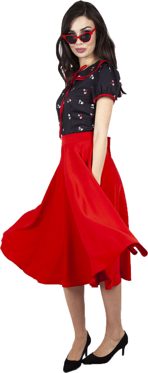 Voodoo_Vixen_ROSY_Vintage_PLAIN_High_Waist_50s_Retro_SWING_SKIRT_Rock_Rot-3R9le7GAIref0o