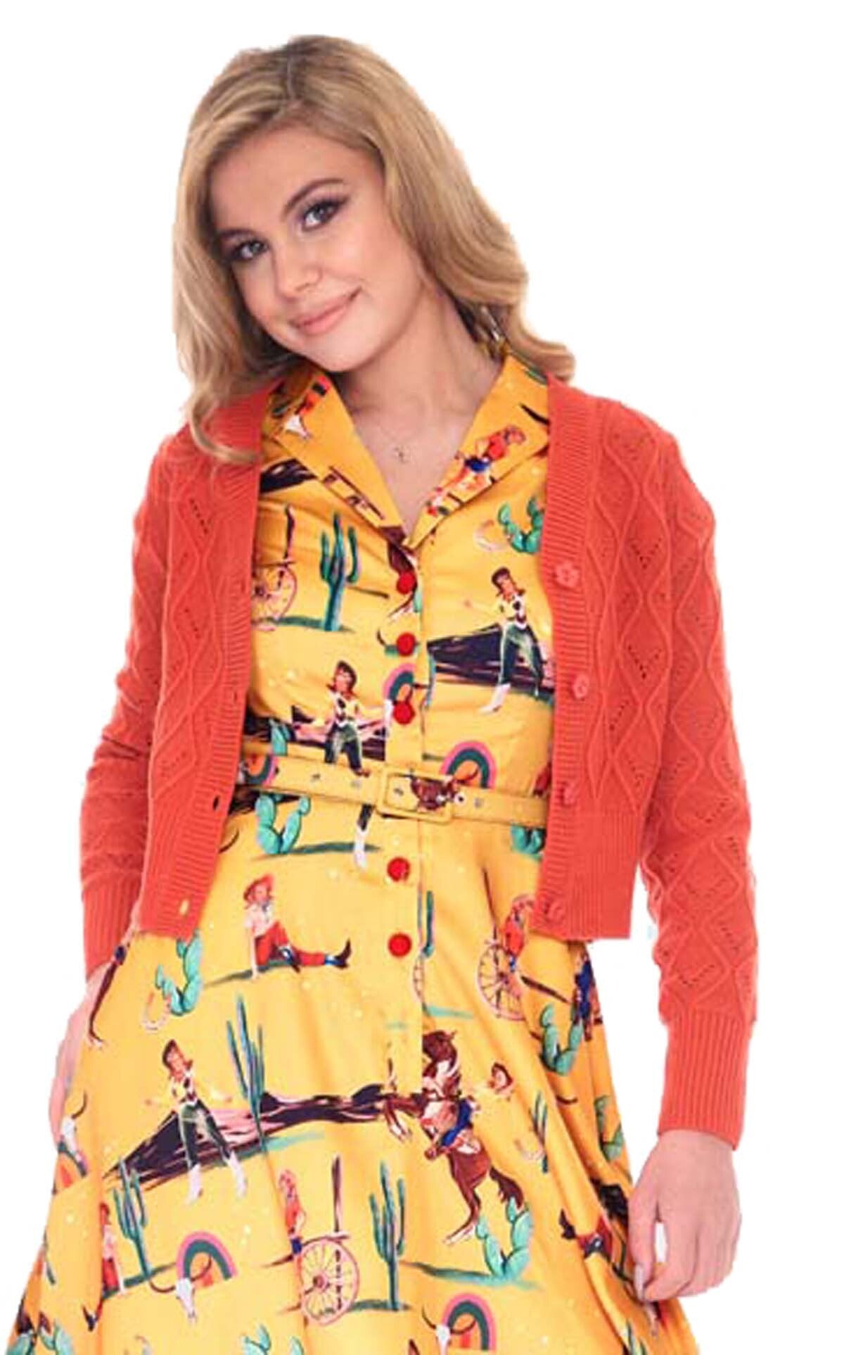 Voodoo_Vixen_RUST_CHUNKY_Knit_50s_BUTTONED_Langarm_CARDIGAN_Strickjacke_-_Orange-3RQgp8Jxy2Ztp3