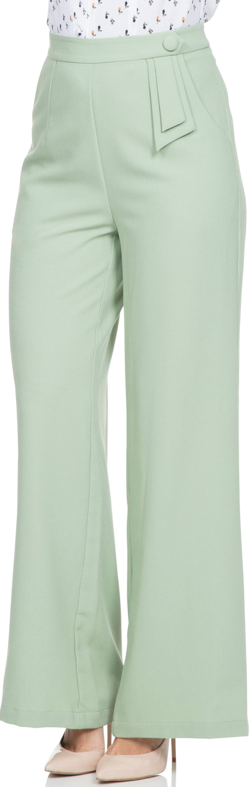 Voodoo_Vixen_SADIE_Pastel_Vintage_High_Waisted_Pin_Up_Trousers_HOSE_gruen