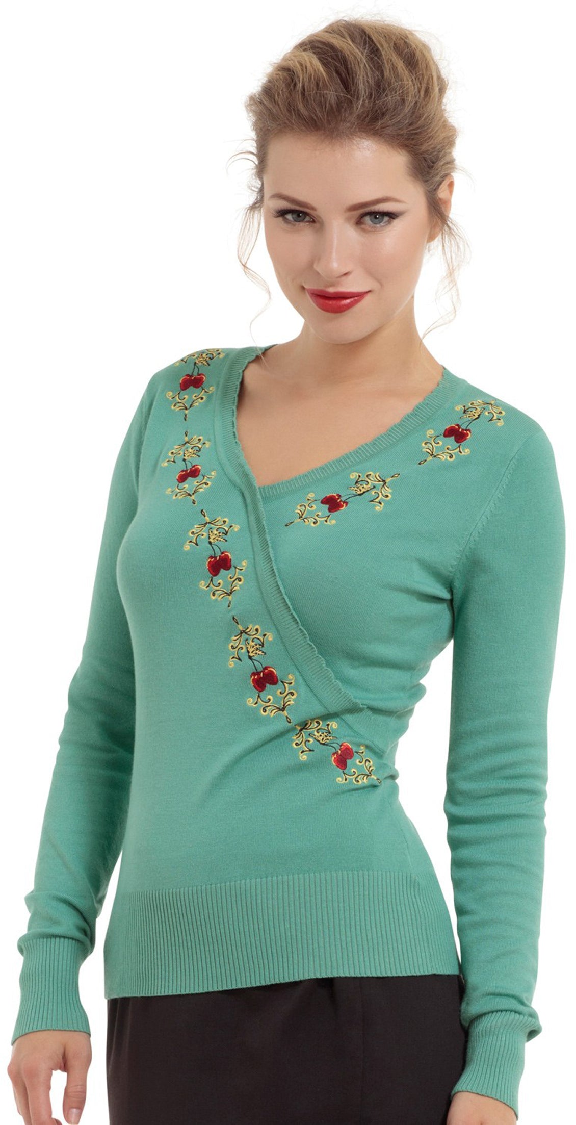 Voodoo_Vixen_SAGE_Vintage_CHERRY_Wrap_Sweater_PulloverTgHosECHdkiyt