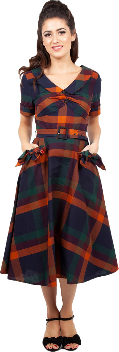 Voodoo_Vixen_SAMANTHA_Retro_TARTAN_Bow_Karo_SWING_Dress_KLEID-1