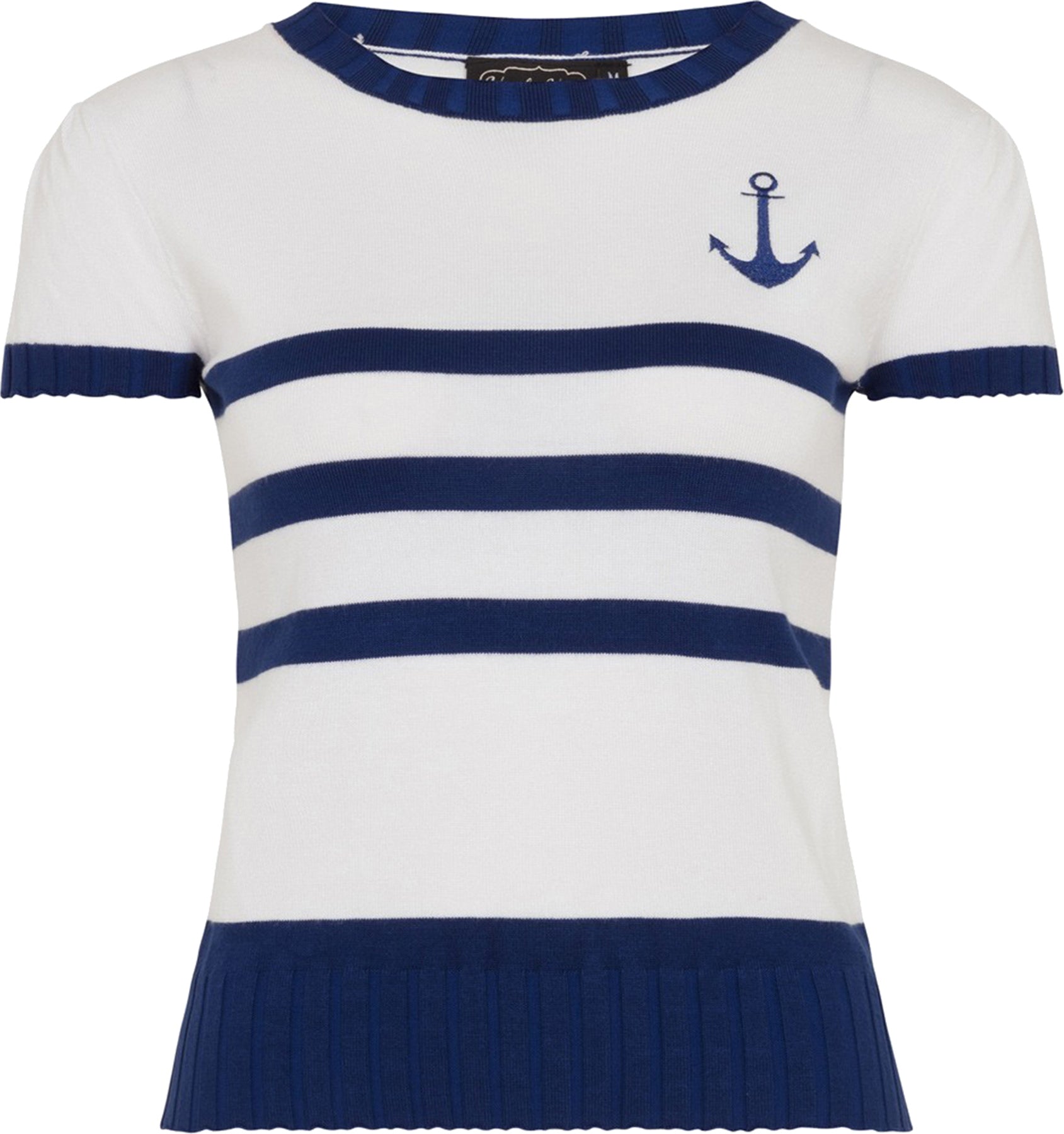 Voodoo_Vixen_SIENNA_Sailor_ANCHOR_Streifen_Nautical_Sweater_SHIRT_-_Weiss_killer_kirscheqKrNSPpYyWT0w