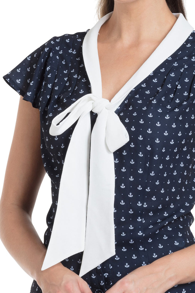 Voodoo_Vixen_SUSAN_Vintage_NAUTICAL_Anker_Bow_Schluppenbluse_BLOUSE-3cEKTcNwf83SwV