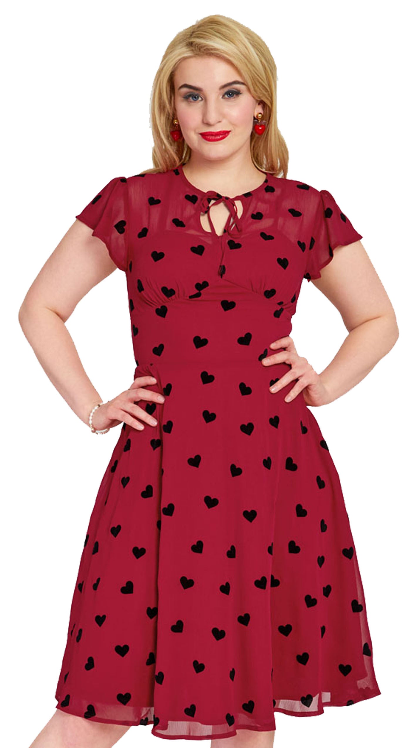Voodoo_Vixen_VELVET_HEARTS_Peephole_Chiffon_Flare_Vintage_SWING_KLEID_Dress-3