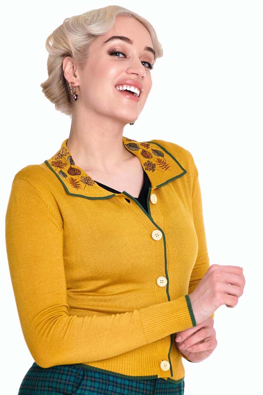 Voodoo_Vixen_VINTAGE_LEAF_50s_Autumn_Laubblaetter_Retro_Strickjacke_CARDIGAN_Mustard-3