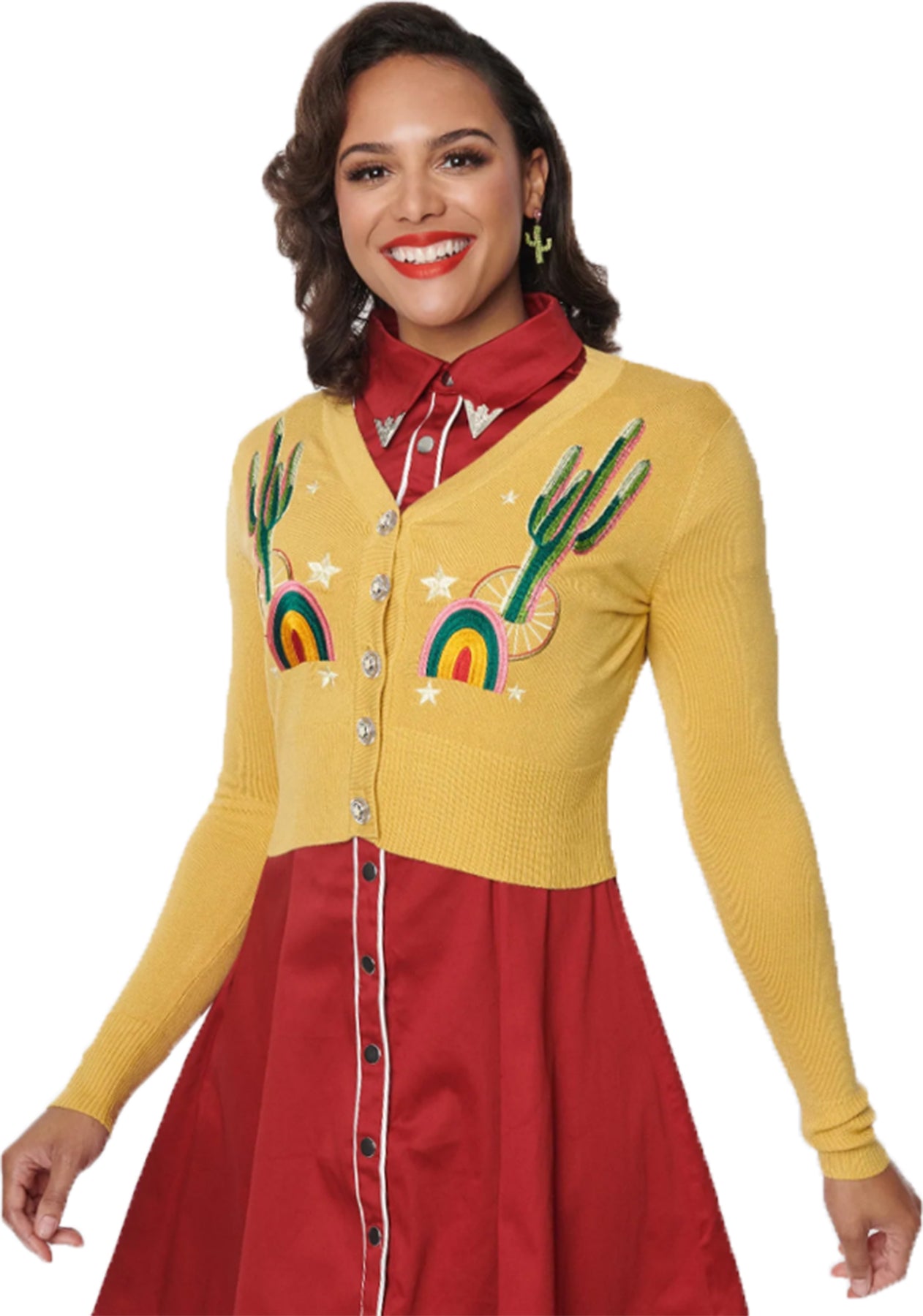 Voodoo_Vixen_WESTERN_CACTUS_Rettro_EMBROIDERY_Strickjacke_CARDIGAN_Senfgelb_Killer_Kirsche-1DmBqzS8tEOi26