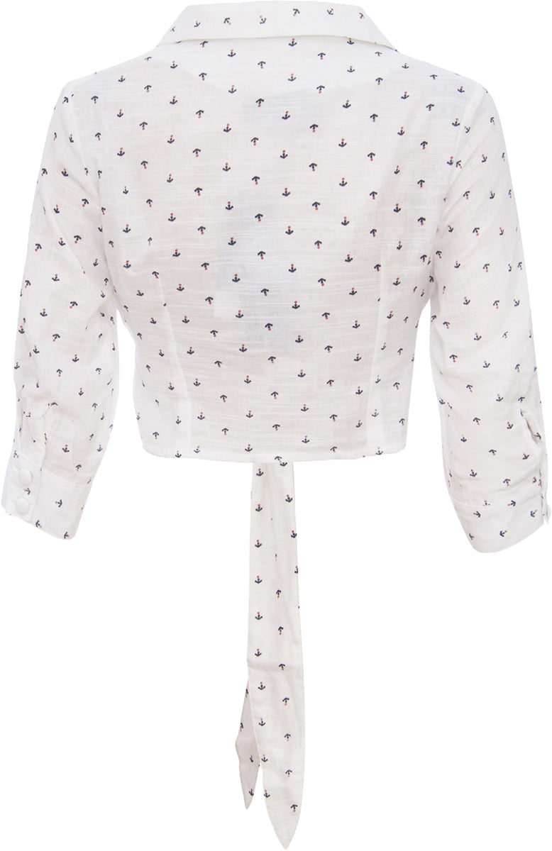 Voodoo_Vixen_WILHELMENIA_Vintage_ANCHOR_Anker_FRONT_TIE_Crop_Bluse_BLOUSE-2