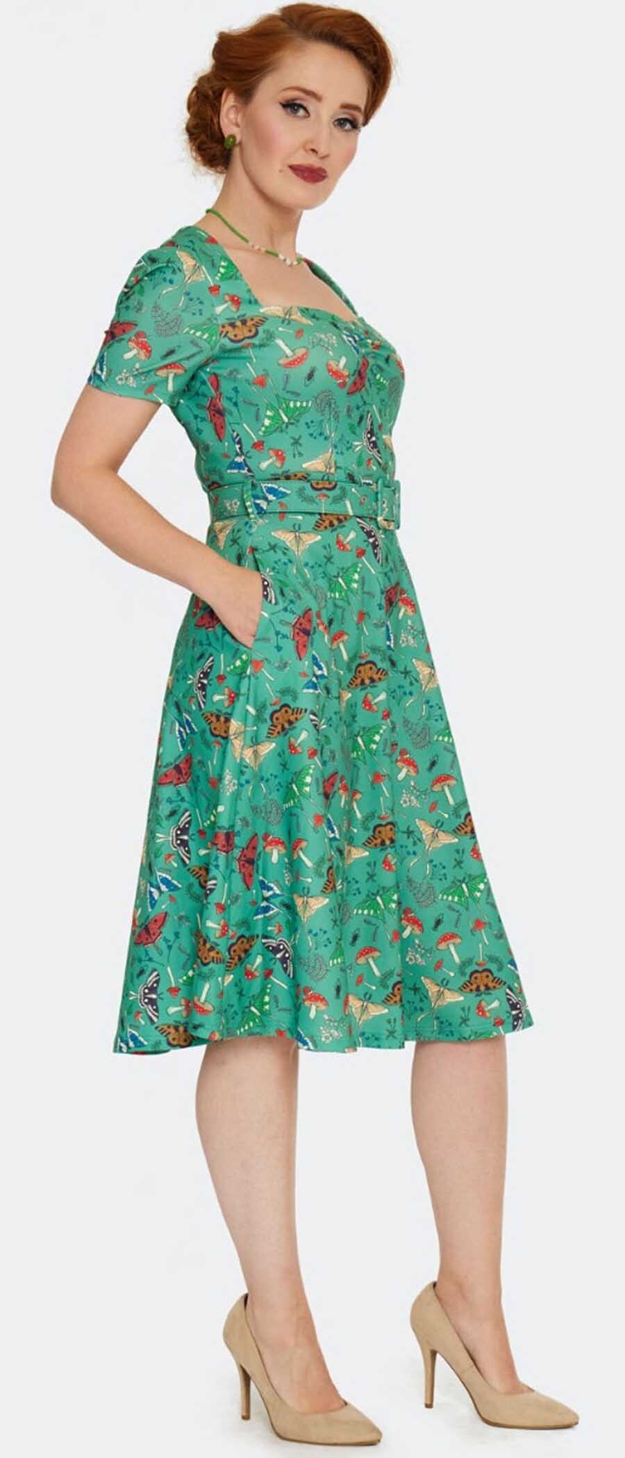 Voodoo_Vixen_WOODLAND_PRINT_Vintage_Mushrooms_50s_Classic_Retro_SWING_Flare_DRESS_Kleid_-_Gruen-2