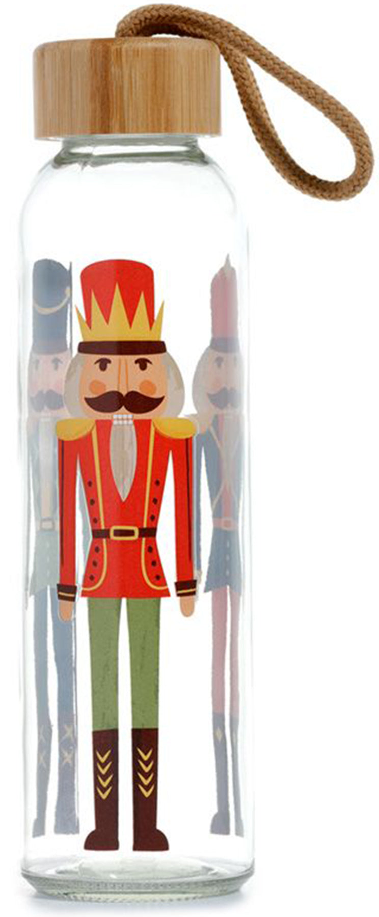 Weihnachten_Nussknacker_500ml_wiederverwendbare_Glaswasserflasche_mit_Bambusdeckel_killer_kirsche_1