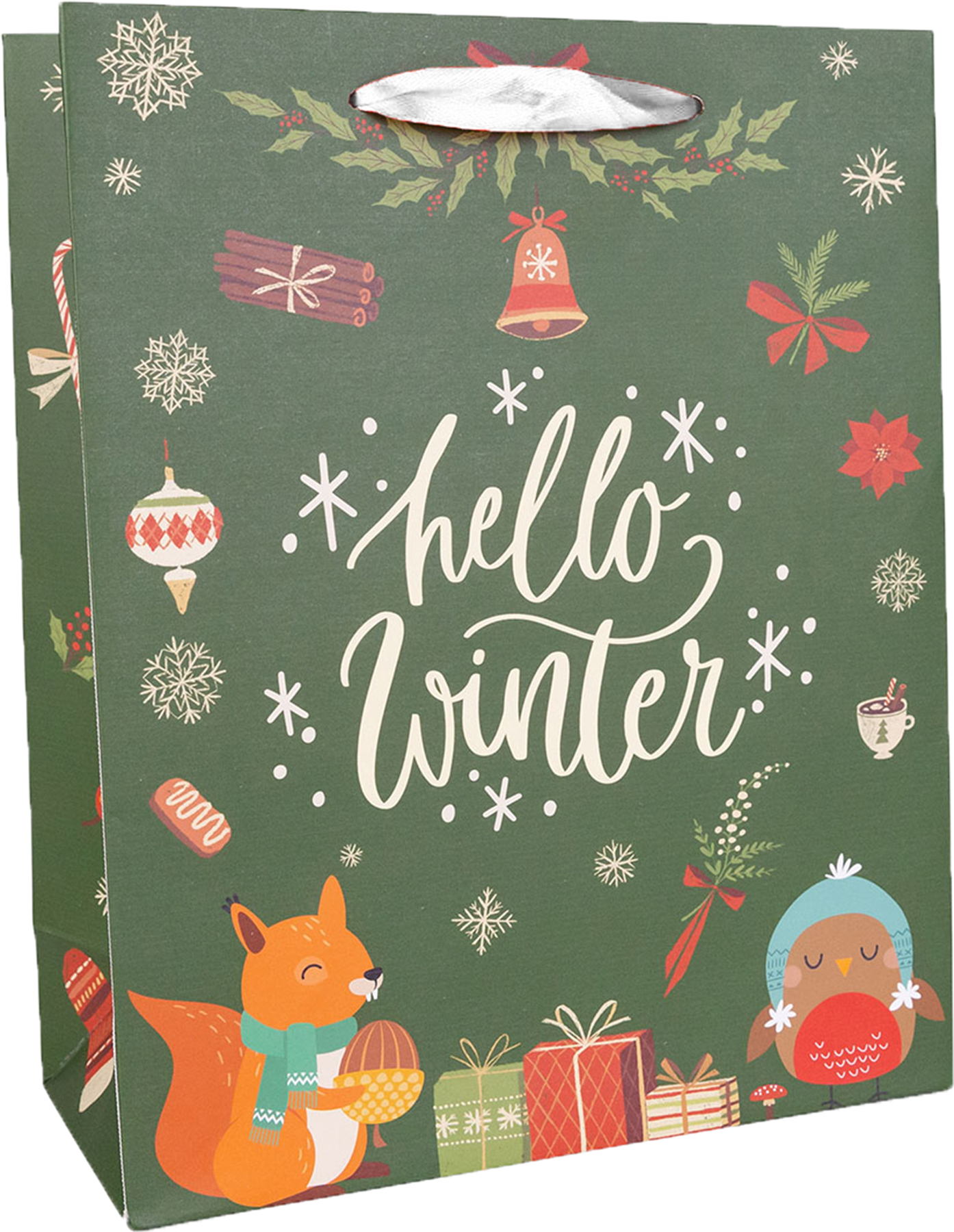 Weihnachtliche_HELLO_WINTER_Squirrel_Christmas_GIFT_BAG_Geschenktasche_Killer_Kirsche-1