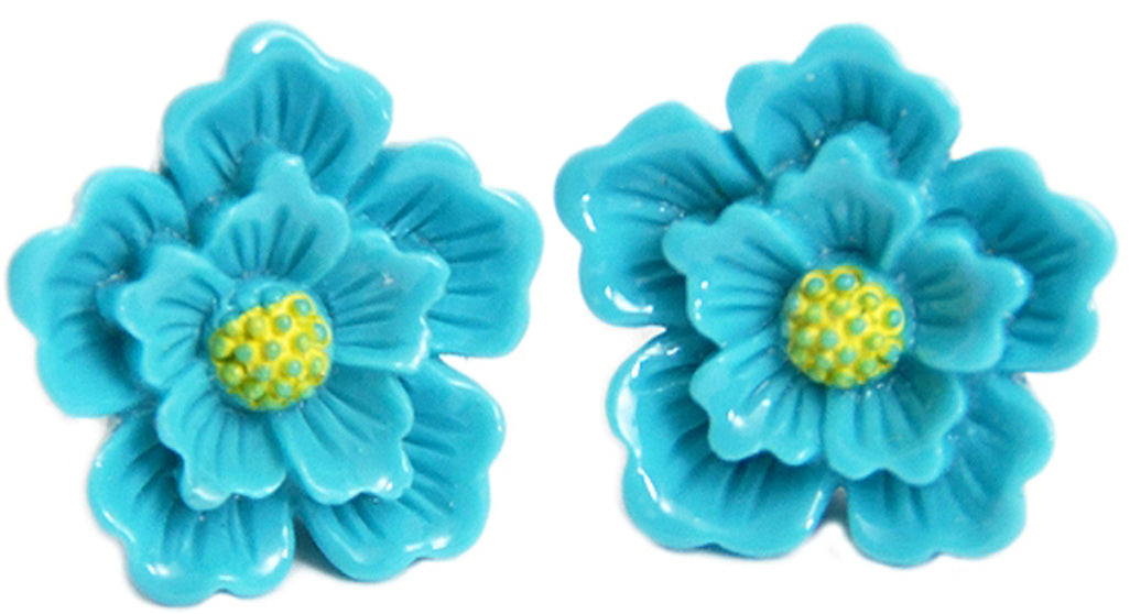 Wunderschoene_Pin_Up_BLueTEN_Vintage_Ohrstecker_blau