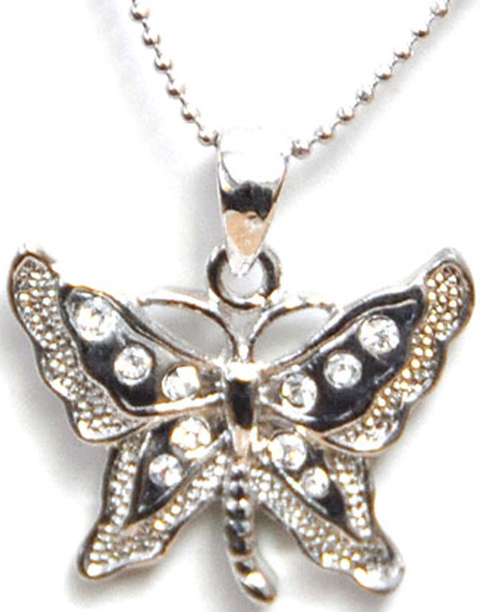 Zarte_BUTTERFLY_Strass_Schmetterling_Halskette_killer_kirsche