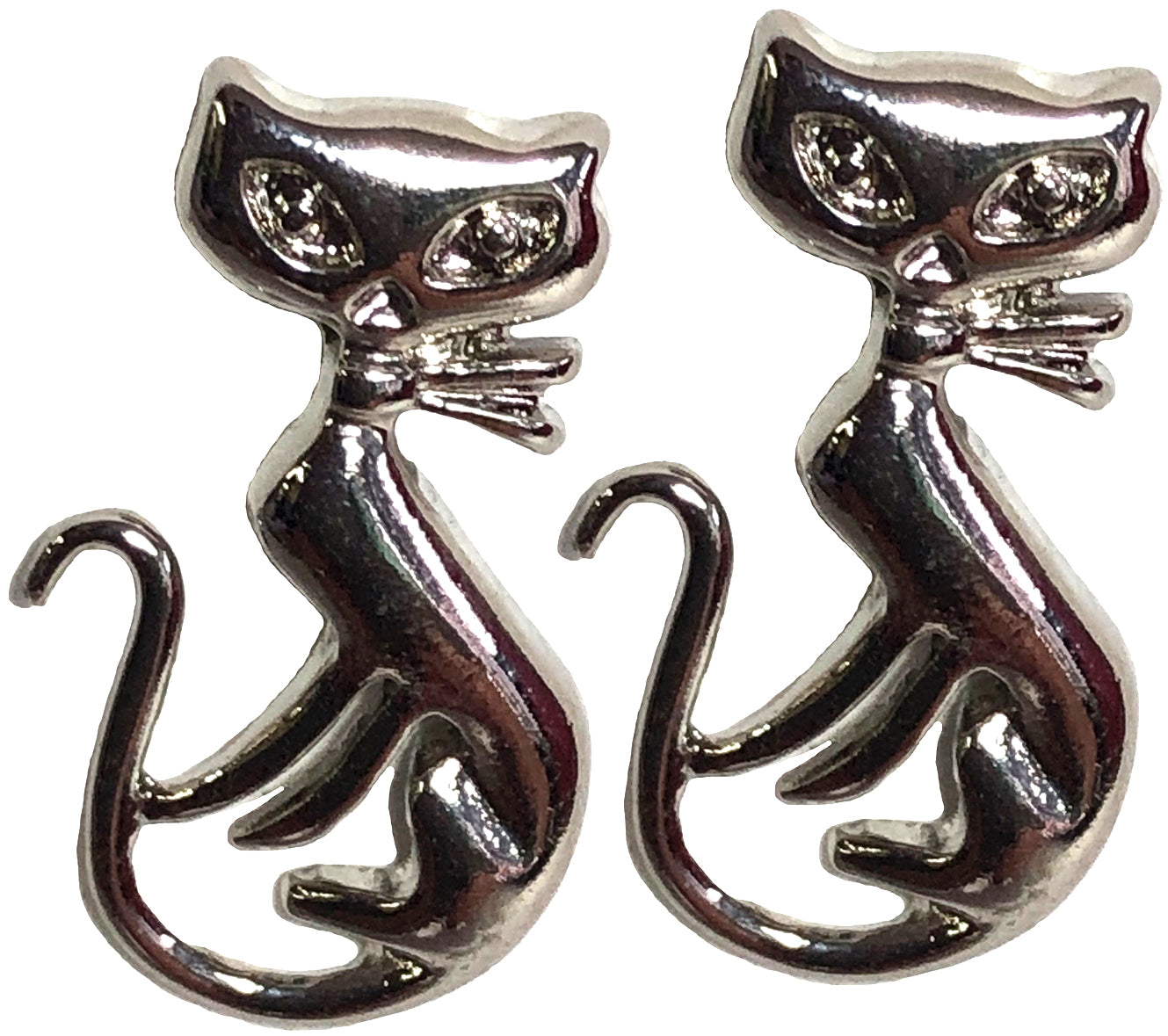 Zarte_KITTY_Cat_Strass_Katzen_Ohrstecker