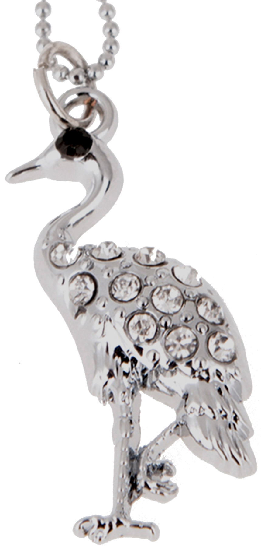 Zarter_FLAMINGO_RETRO_STRASS_Glitzerstein_Vintage_HALSKETTE_killer_kirsche