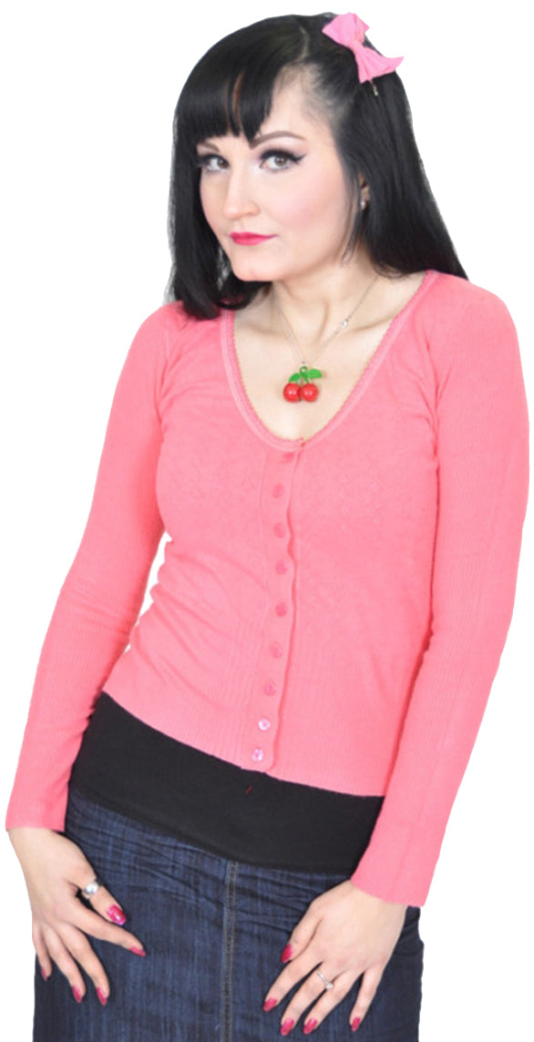 Zarter_Lochmuster_NOSTALGIE_Vintage_Cardigan_Strickjacke