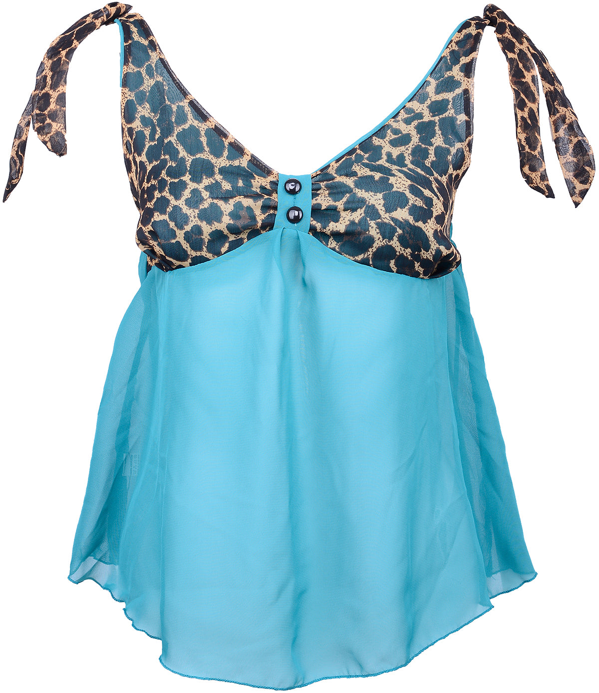 Zartes_LEOPARD_Leo_Chiffon_Babydoll_TOP_tuerkisUjiD396y1wmEc