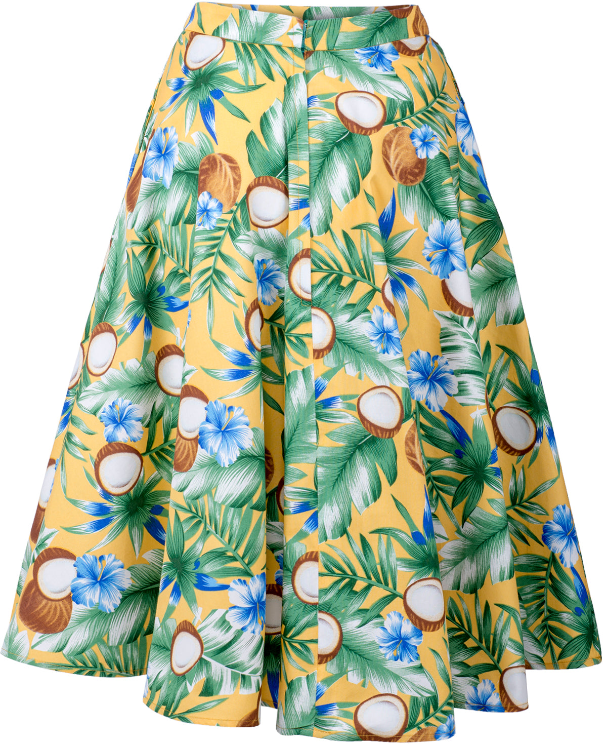 Kuestenluder_JULA_Coconut_KOKOSNUSS_Hibiskus_Skirt_SWING_ROCK_Gelb-4