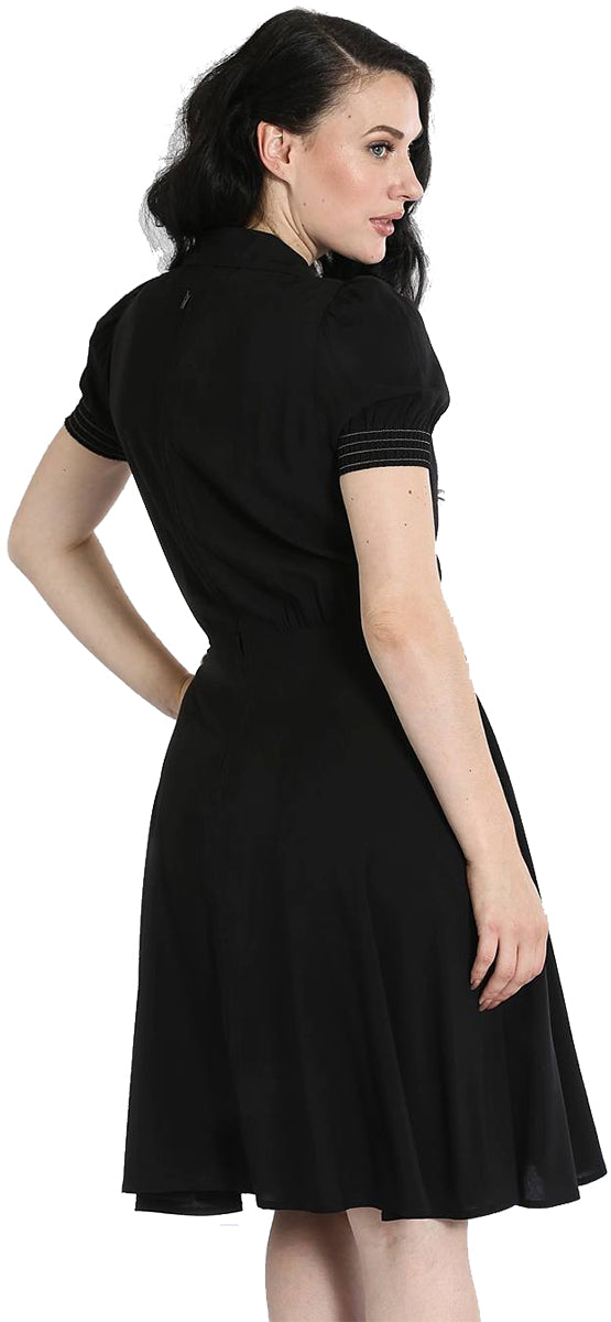 Hell_Bunny_CAMILLE_Vintage_V-NECK_Kurzarm_SMOK_A-Linie_50s_DRESS_Kleid-3
