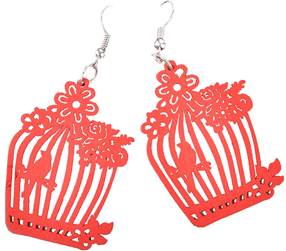 uesse_50s_BIRDCAGE_Retro_Vogelkaefig_Ohrhaenger_rot